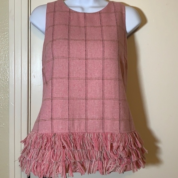 Julie Brown NYC Fringed Pink Vest/Top, 4 - Picture 1 of 9